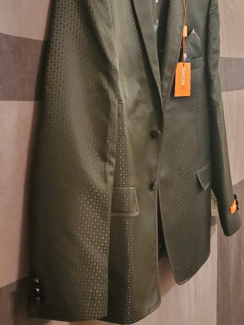 Boy's Tallia Nordstrom Rack Size 18 Textured Hummingbird Regular Black Blazer - Picture 9 of 10
